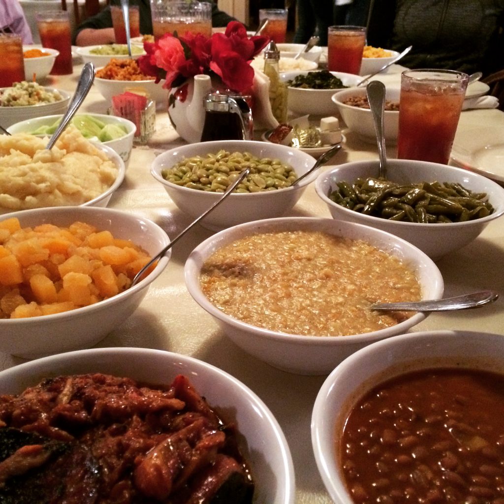 Southern American food at Mrs. Wilkes, Savannah, GA