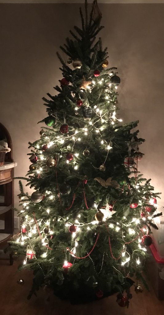Holiday stress Christmas tree