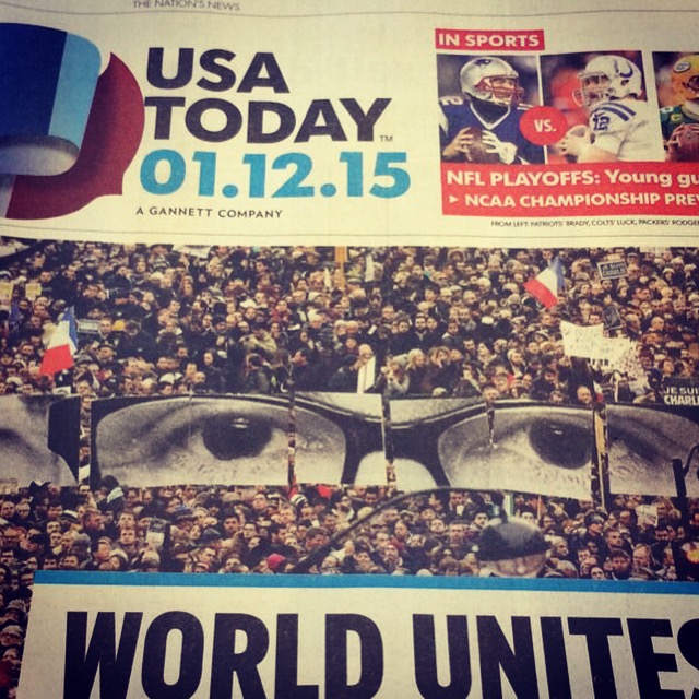 Cover of USA Today on January 12, 2015
