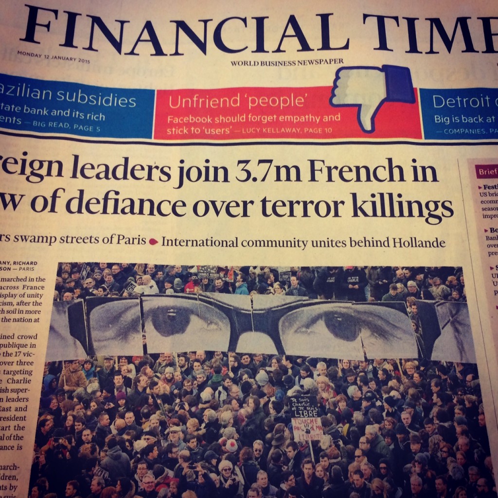 Financial Times' cover on January 12, 2015