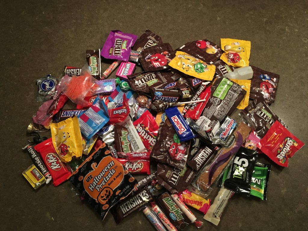 leftover Halloween candy 