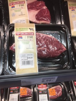 Meat selection at Lidl